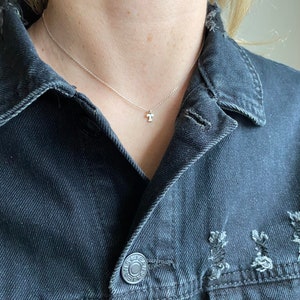Letter T Silver Charm, Sterling Silver Charm Necklace, Letter T, Letter T Charm Necklace, Personalized T Necklace, Sterling Silver T Charm