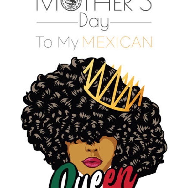 Mexican Mother's Day Card, Mexican Mum / Mom, Black Mother's day card, Caribbean Mothers Day Card