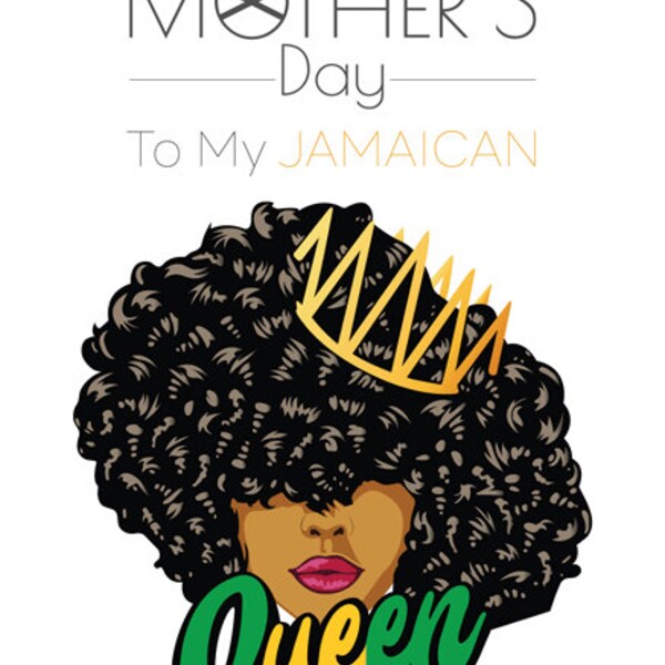 Jamaican Mother's Day Card, Jamaican Mum / Mom, Black Mother's day card, Caribbean Mothers Day Card