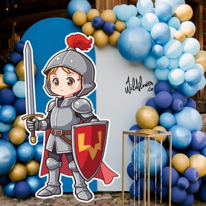 Koninklijke ridderknipsel, aanpasbare koningsprins standee, royalty-feestdecor, kasteeltaarttopper decoratie, kinderstandsteun, staande stand png PNGEgg