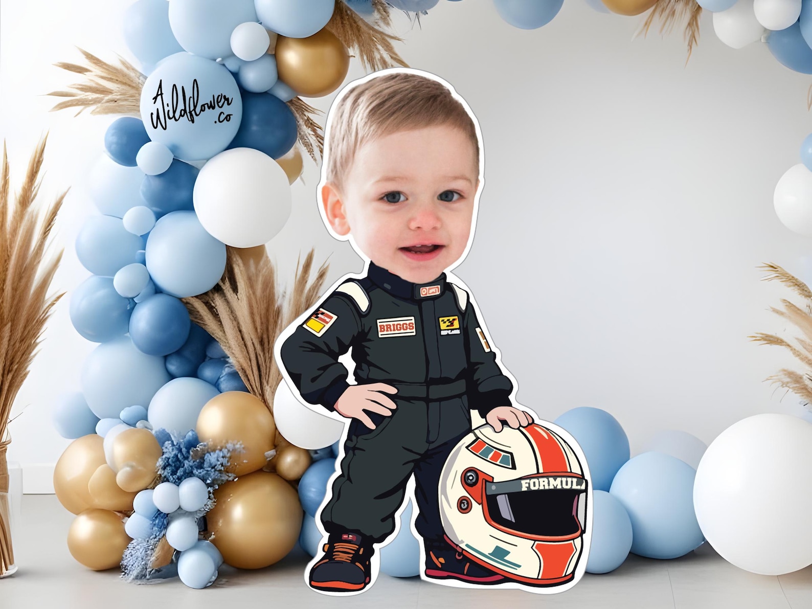 Car Racing Boy Standee Graphics F1 Race Car Driver Motor Bike GP Custom Face Cut Out Standee, Party ...