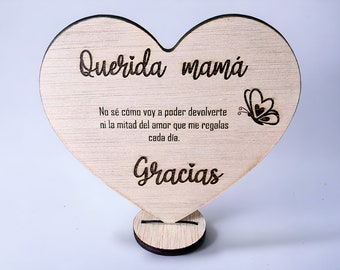 Personalized heart-shaped gift for mom