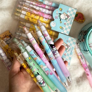 12 pcs needle-point Gel pens Kawaii Stationery Set School Supplies Office Stationery,gifts idea pompompurin/kuromi/pochacco/mymelody/cinammo