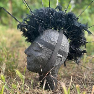 Ирокез Корона солнечных излучений, черный ирокез, фестивальный головной убор, Burning Man. Фестиваль Met Gala.