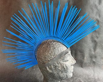 Blue Mohawk Sunbeam Crown, Festival Headpiece