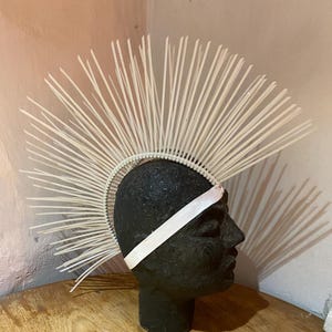 Mohawk Mohawk Sunbeam Crown, Mohawk Black ,Festival Headpiece, Burning Man. Black Mohawk.