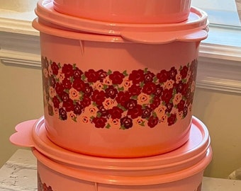 Tupperware - Gorgeous floral canister set