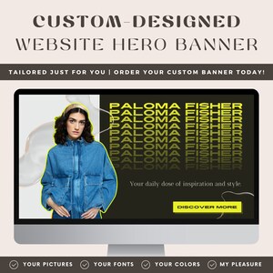 Custom Website Hero Banner Design: Modern Digital Header (JPG, PNG, WEBM)