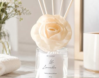 Doftdiffusorset med blomrör: Lavendel hemdoft, lugnande doft.