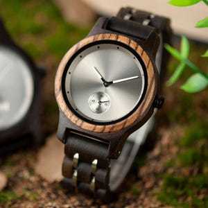 Engraved Wooden Watch, Personalized watch, Men's Wood Watch, Personalized Anniversary Gift for Husband Son Dad, Unique Gift