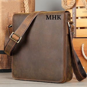 Leather crossbody bag for men,Men shoulder bag, Personalized Leather Men bag, Leather messenger bag, leather bag men travel bag Gift for him