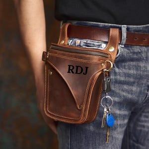 Sac banane en cuir, sac pour téléphone portable, sac bandoulière pour homme, sac bandoulière classique, sac banane, sac banane, sac de voyage pour moto, meilleur cadeau pour lui