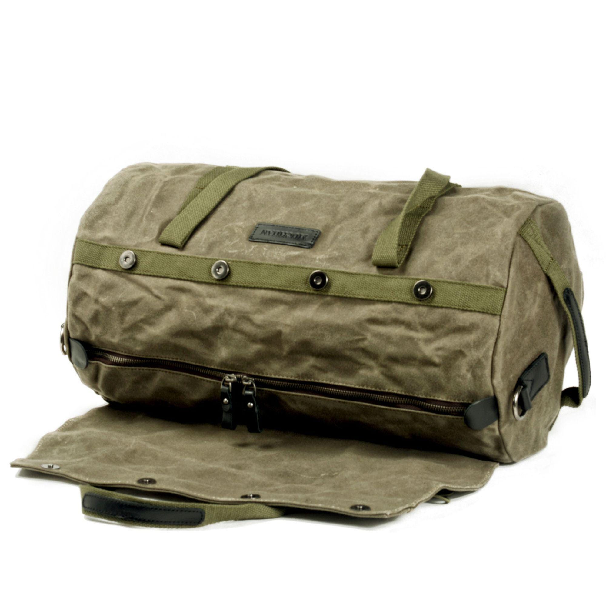 Canvas travel bag with leather profiles main image 0
