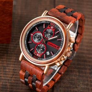 Mens Watch, Wood Watch, Personalized Watch, Engraved Watch, Wooden Watch,Groomsmen Watch, gift for groomsmen, Gift for Dad, Man gifts