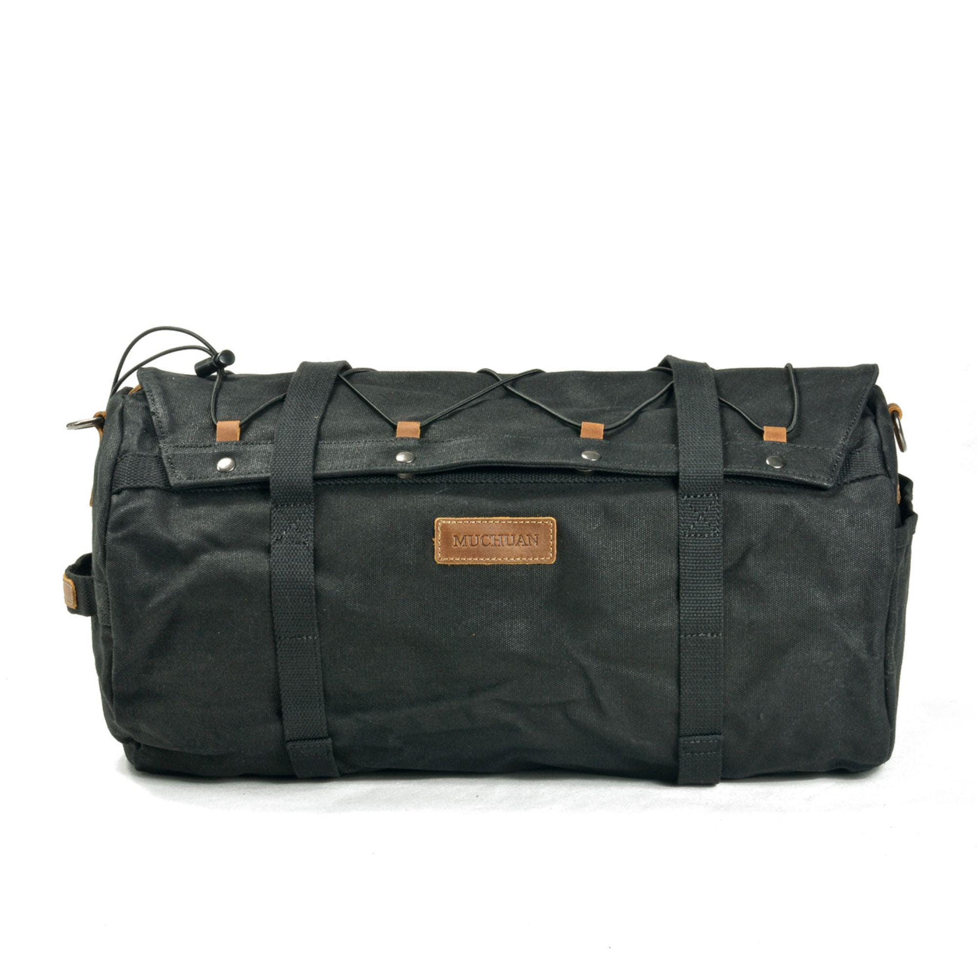 Canvas travel bag with leather profiles main image 1