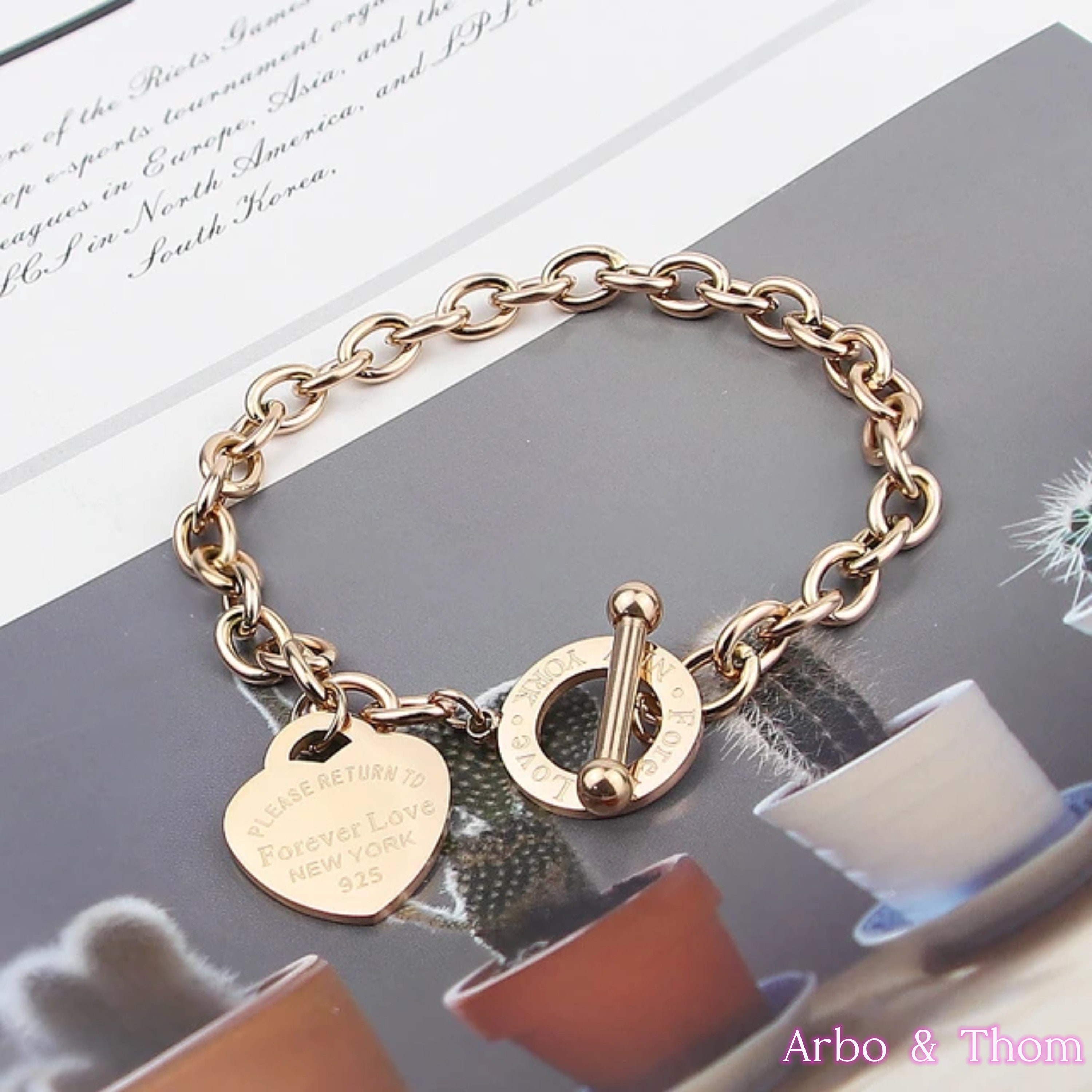 Tiffany Style Heart Bracelet Please Return to Bracelet Heart Bracelet