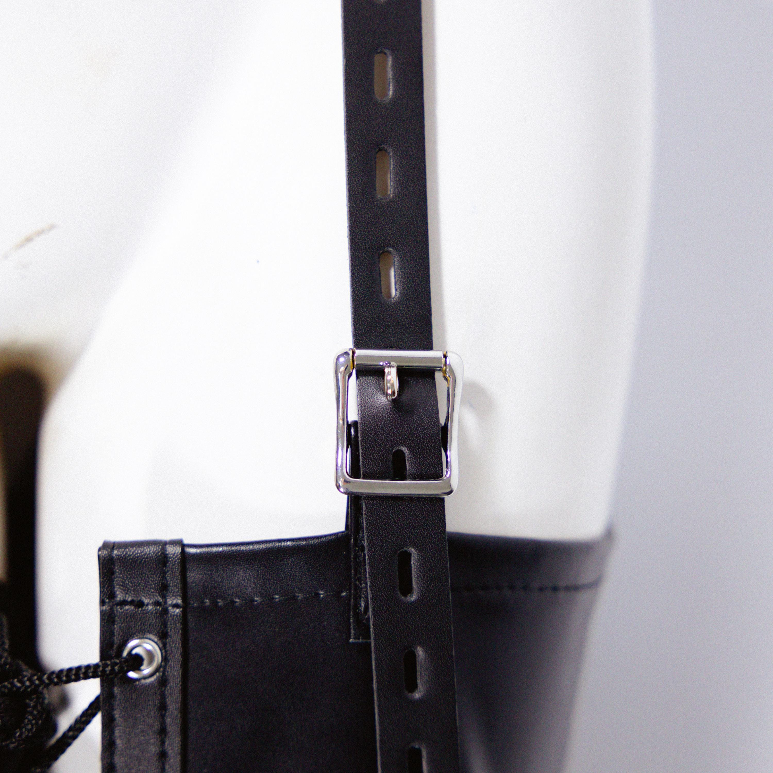 Full Leg Restraint Gear,black Full Leg Harness,faux Leather Leg ...