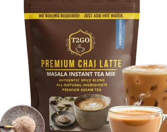 Unsweetened Masala Chai Latte Powder – Keto-Friendly Spiced Tea Mix, 5oz