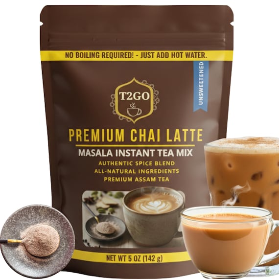 Unsweetened Masala Chai Latte Powder – Keto-Friendly Spiced Tea Mix, 5oz