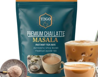 Authentic Masala Chai Latte - Low Sugar Indian Spiced Tea with Scoop
