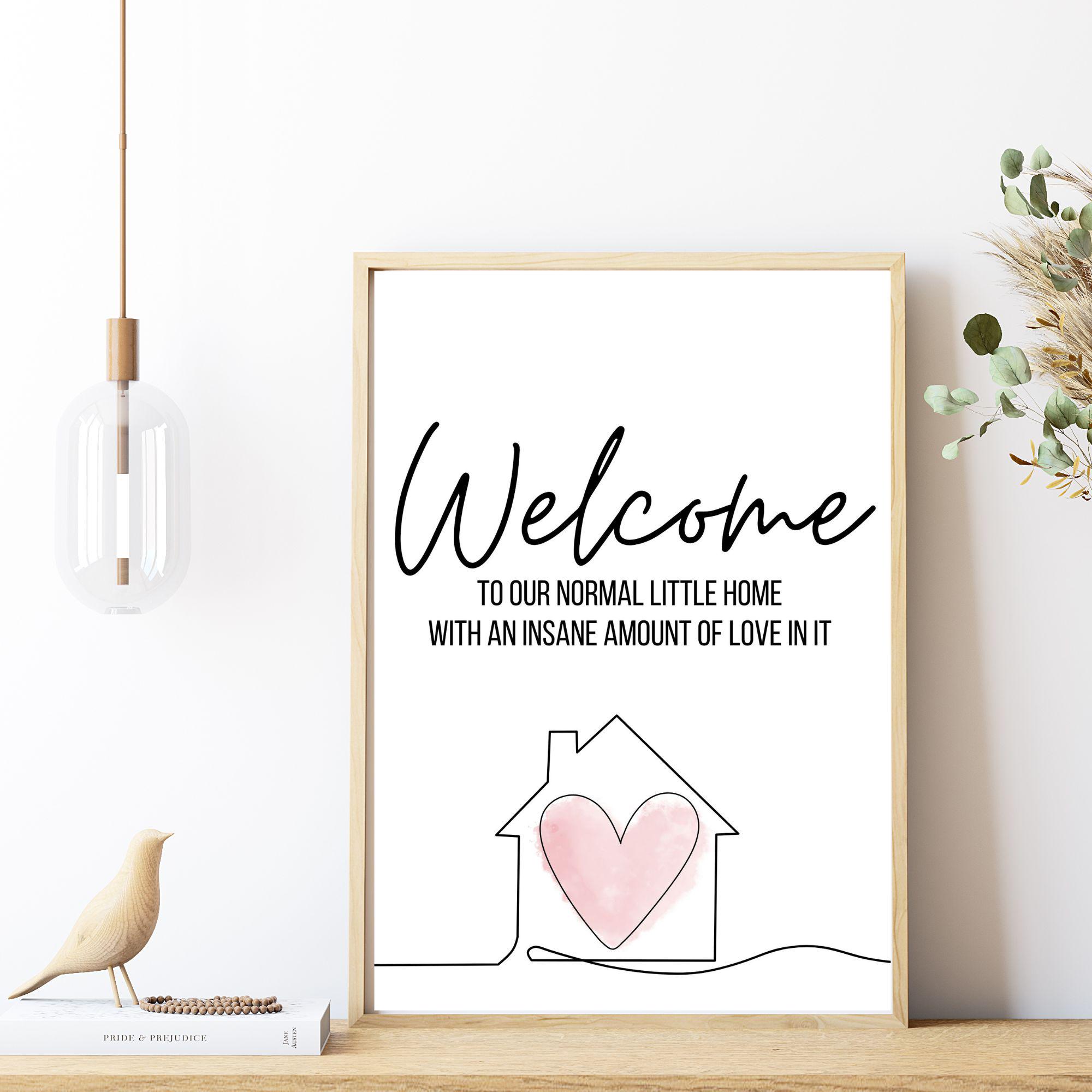 Welcomesign Normal Welcome to Our Normal Home Digital Wall Print, Welcome Sign, Welcome ...
