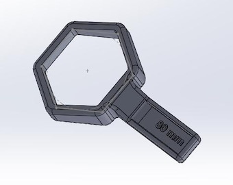 Llave para llantas BBS de 80 mm (archivo STL: Herramienta de tapa hexagonal RS) (descarga digital)
