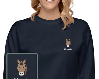 Horse Lovers Sweatshirt, Cute Horse Lovers, Horse Loss Memorial, 100% Organic Cotton, Vegan And Ethic Sweatshirt