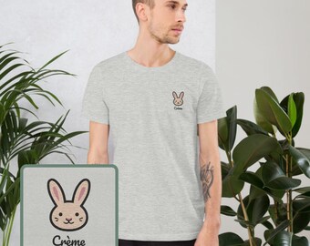 Rabbit Tee-Shirt, Rabbit Adopt, Rabbit Portrait Custom, 100% Organic Cotton, Vegan And Ethic T-Shirt