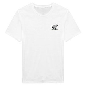 Embroidered Sheep T-Shirt, Farm Animal Lover Tee, Wildlife Design, Minimalist Wild Animal, Cute Gift Idea image 6