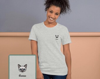 Cute Siamese T-Shirt, Siamese Cat Owner Gift, Siamese Cat Gifts Personalized, 100% Organic Cotton, Vegan And Ethic T-Shirt