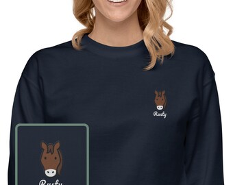 Sweater Horse Lovers, Cute Horse Lovers, Horse Loss Memorial, 100% Organic Cotton, Vegan And Ethic Sweatshirt