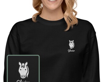 White Horse Sweatshirt, Cute Horse Lovers, Horse Loss Memorial, 100% Organic Cotton, Vegan And Ethic Sweatshirt