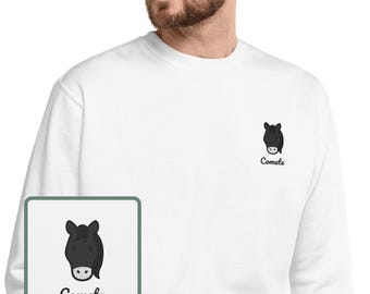 Horse Lovers Sweatshirt, Cute Horse Lovers, Horse Loss Memorial, 100% Organic Cotton, Vegan And Ethic Sweatshirt