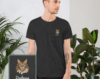 Personalized Maine Coon, Gift For Maine Coon Owner, Cat Memorial Gifts Embroidery, 100% Organic Cotton, Vegan And Ethic T-Shirt