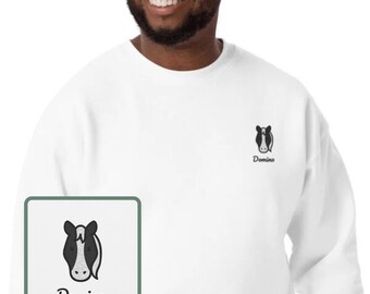 Personalised Black Horse Sweater, Black Horse Lovers, Horse Loss Memorial, 100% Organic Cotton, Vegan And Ethic Sweatshirt