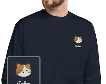Ginger Cat Sweatshirt, Personalized Cat Personality, Ginger Cat Owner Organic Fair Wear, 100% Organic Cotton, Vegan And Ethic Sweatshirt