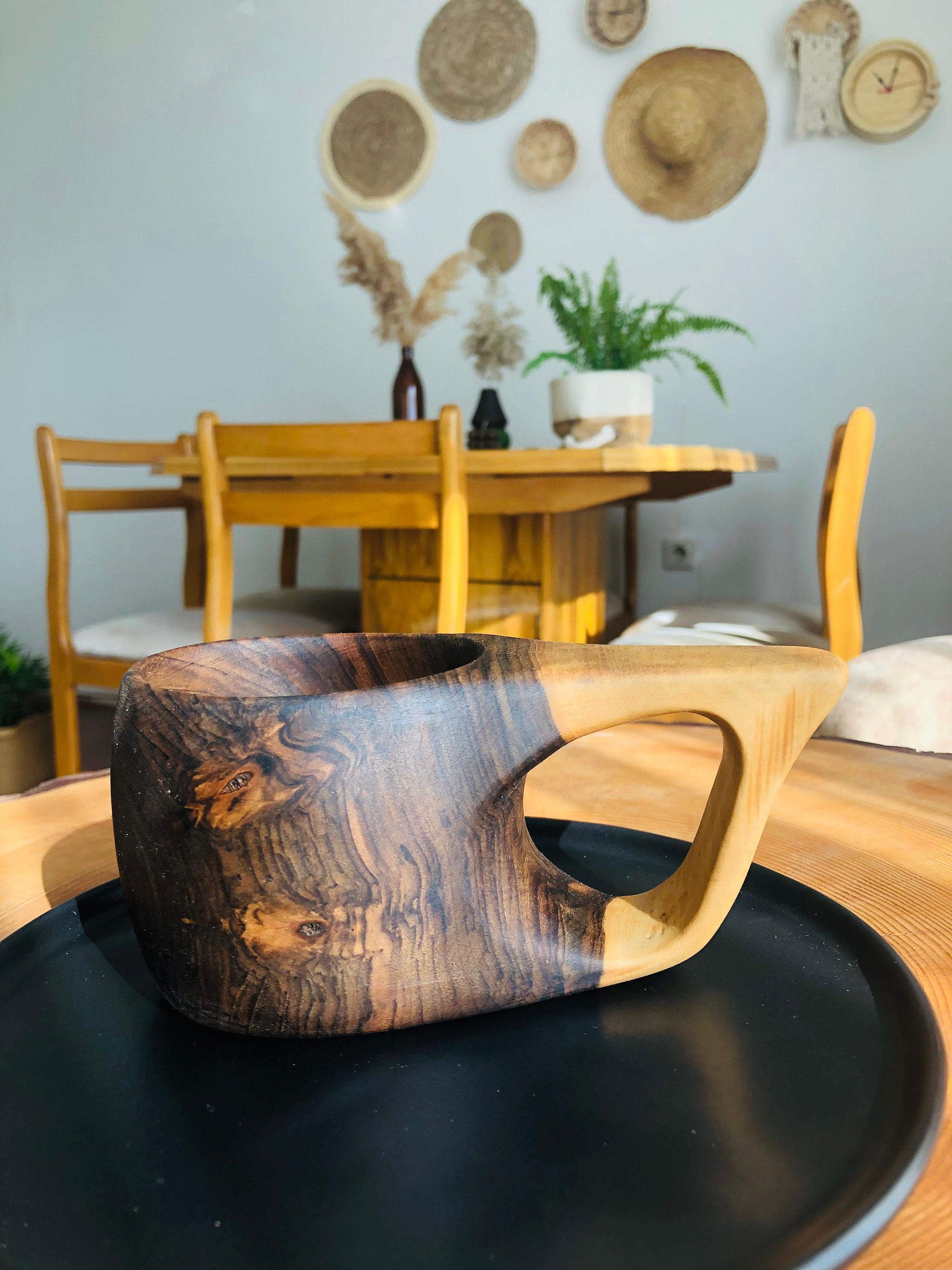 Walnut Kuksa, Coffee mug, Tea Cup, Camping Mug.