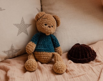 Patrón de crochet osito Amigirumi tutorial PDF Oso juguete Patrón de ganchillo Patrón de crochet osito amigurumi