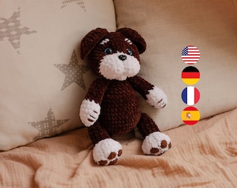 Hunde Häkelanleitung Amigirumi Häkelanleitung PDF Hundespielzeug Häkelanleitung Puppy Amigurumi Häkelanleitung