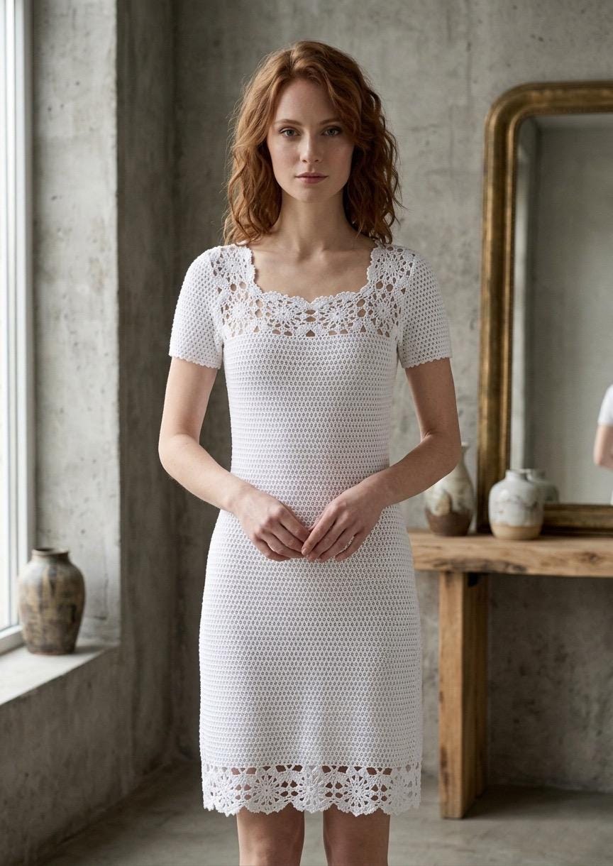 Macrame Wedding Dress - Etsy