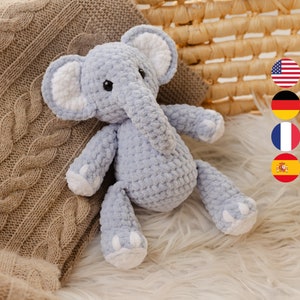 Elephant crochet pattern Amigirumi tutorial PDF Elephant toy Crochet Pattern Elephant amigurumi crochet pattern