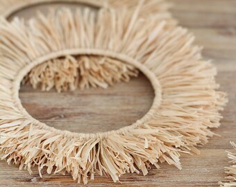 Raffia raffia ring, boho, wall decoration, wall hanging, wall art