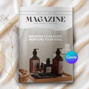 Minimalist magazine template | Small business ebook template Canva | Digital ebook template | Magazine Template | Lead magnet template