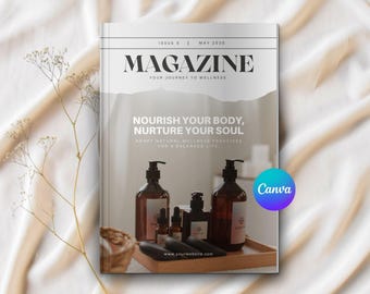 Minimalist magazine template | Small business ebook template Canva | Digital ebook template | Magazine Template | Lead magnet template