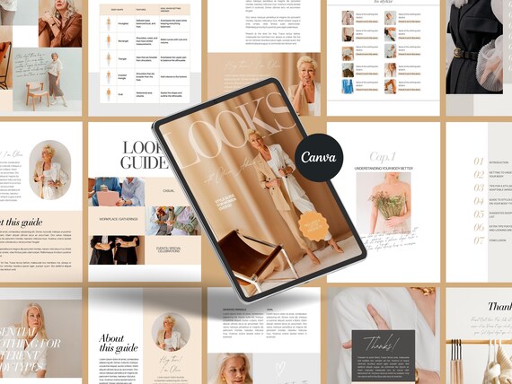 Fashion Ebook Template for Stylists & Coaches | Canva Lead Magnet | Fully Editable Digital Guide, Fashion Lookbook, Workbook, eBook Design