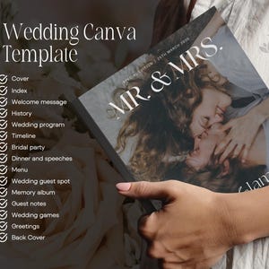 Wedding Magazine Template⎮Magazine Template⎮Canva Magazine Template⎮Wedding Day Magazine Template⎮Wedding Program Template⎮Magazine Canva