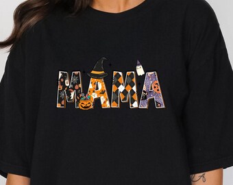 Comfort Colors MAMA Halloween Shirt: Spooky Ghost Pumpkin Tee
