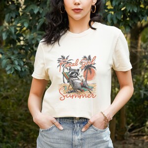 Feral Girl Summer Shirt, Comfort Colors Vacation Family T-Shirt, Girl Summer Vacation TShirt, Beach Girl Tee, Girl Trip Shirt