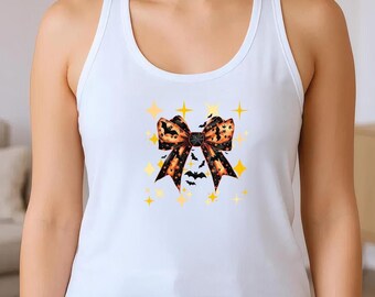 Halloween Coquette Bow Tank Top: Gothic Comfort Colors Racerback
