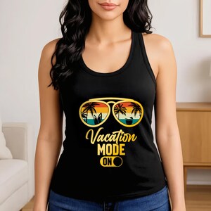 Vacation Mode Tank Top: Women&#39;s Racerback Beach Apparel